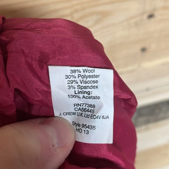 J. Crew size 4 Red Wool Elastic Waist Band with Pockets Mini Skirt - Picture 7 of 8